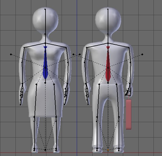 3D man and lady preview image 2